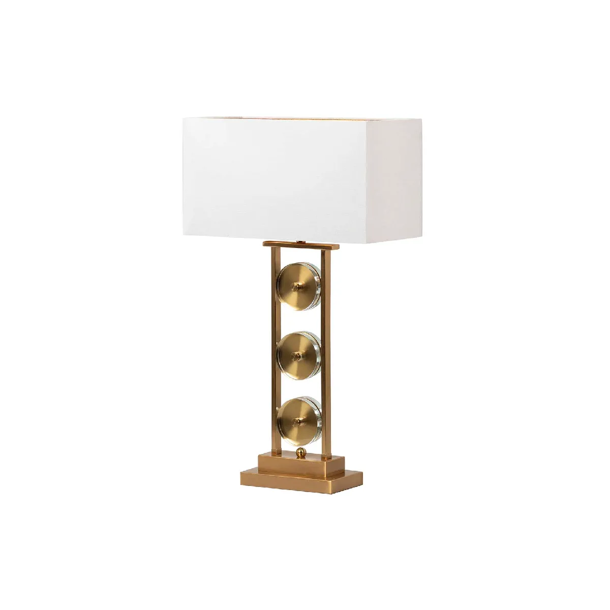 Lampe de table en métal et verre 40 x 20 x 70 cm