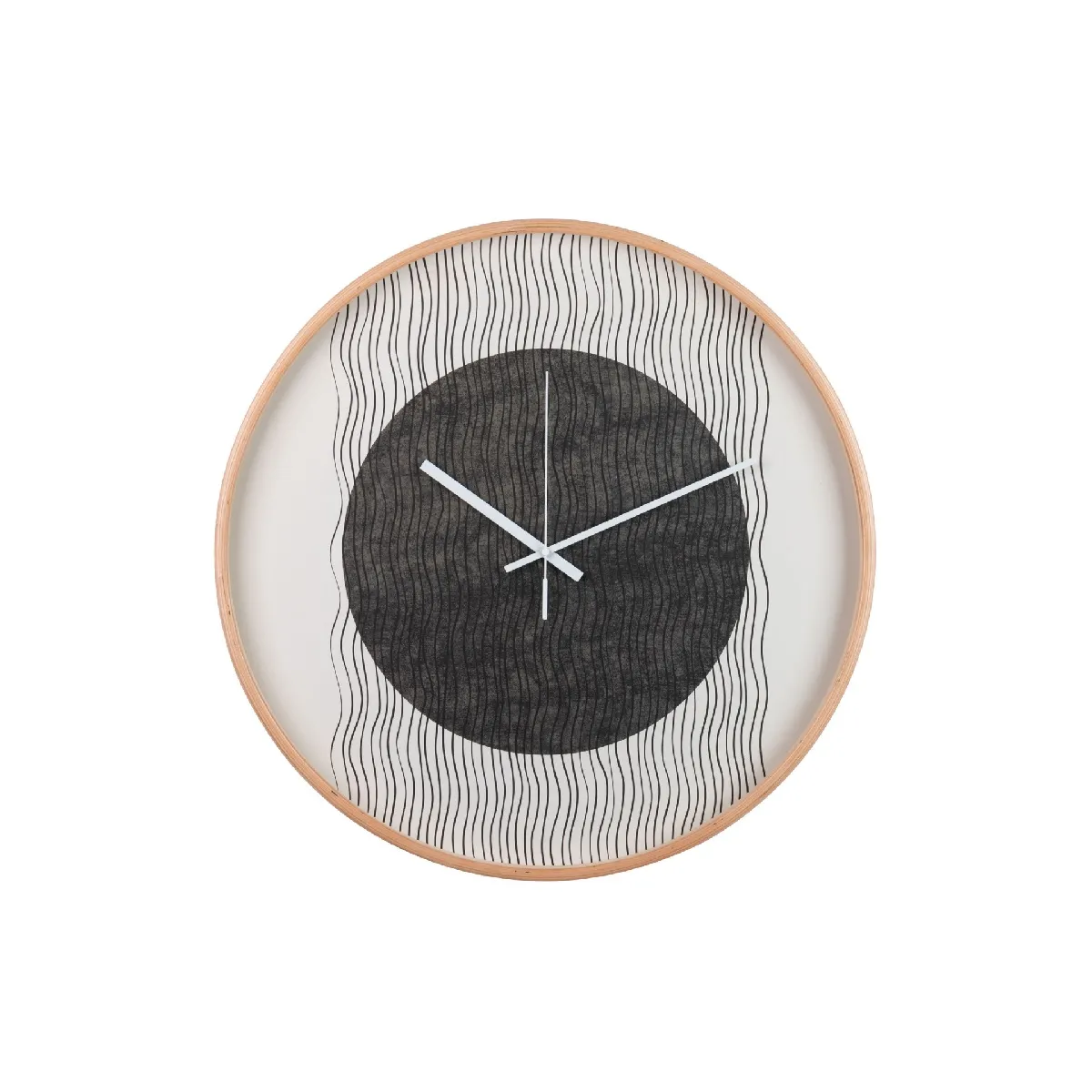 Horloge murale en métal naturel 60 x 4,5 x 60 cm