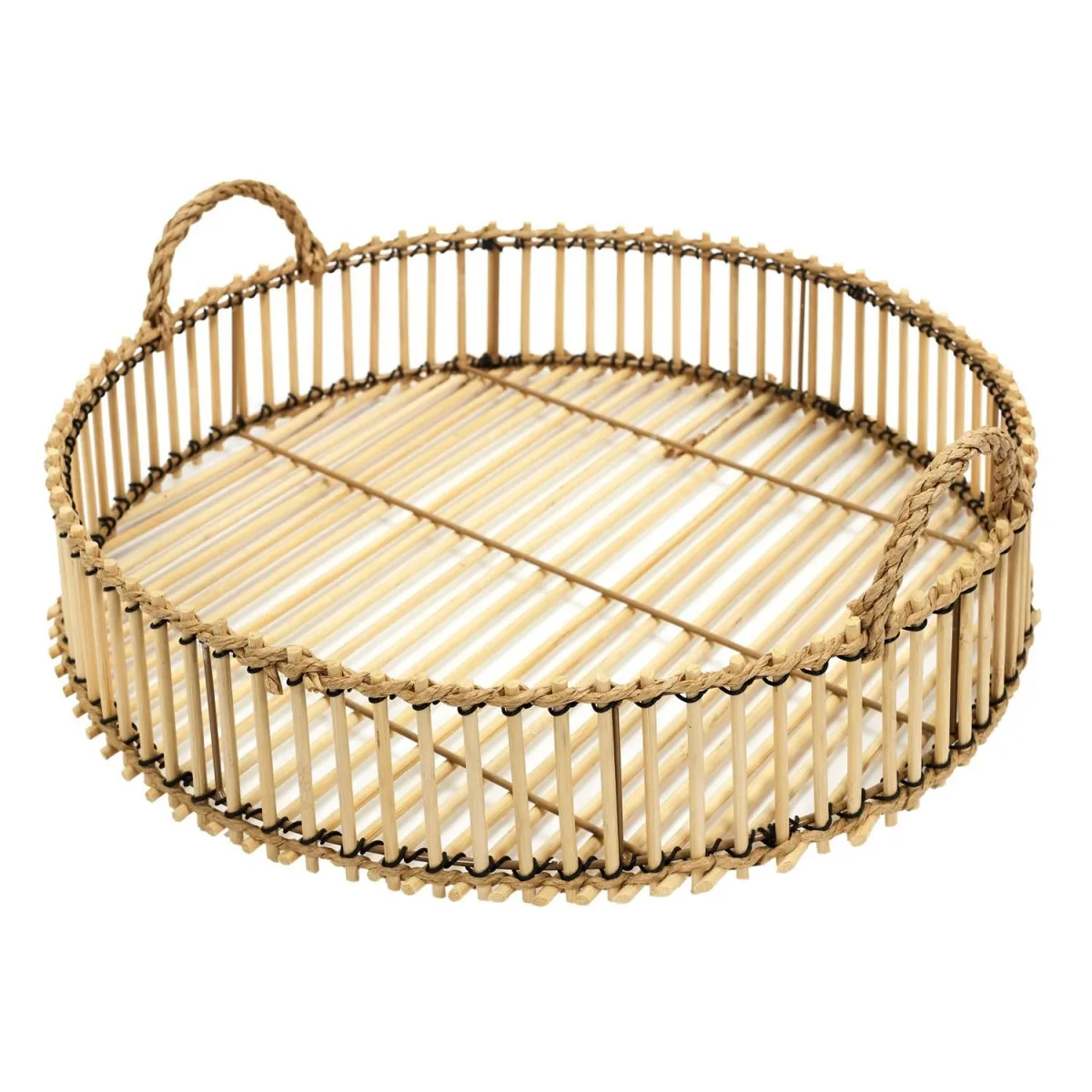 Plateau - HOME DECO FACTORY - Tressé - Bambou - Marron