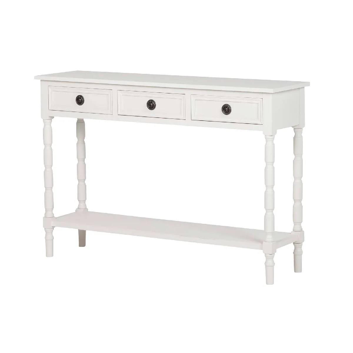 Console en MDF de pin blanc - 110 x 30 x 75 cm