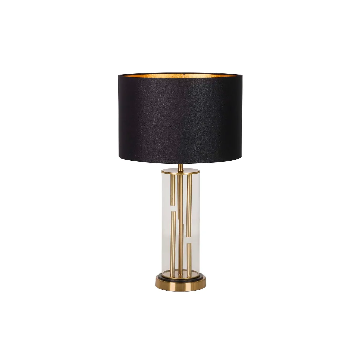 Lampe de table en métal et cristal doré 38 x 38 x 65 cm