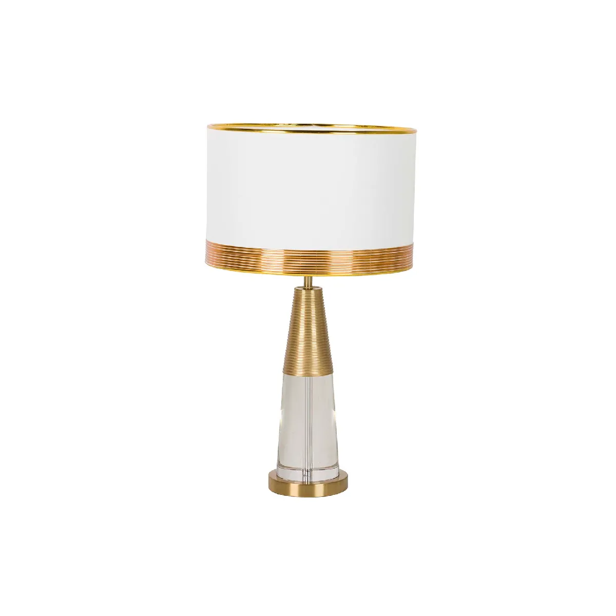 Lampe de table en métal et verre 38 x 38 x 68 cm