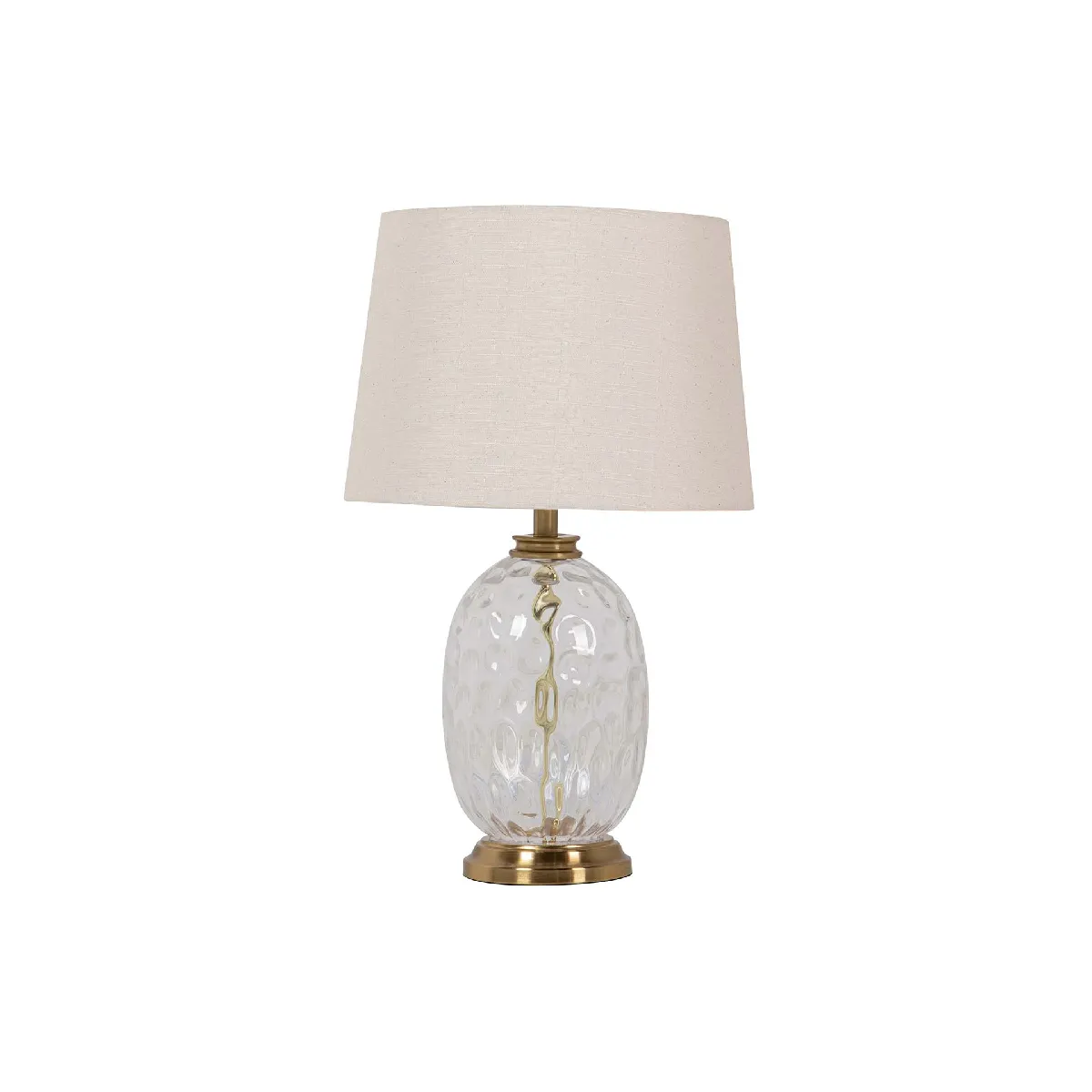 Lampe de table en métal et verre 33 x 33 x 53 cm