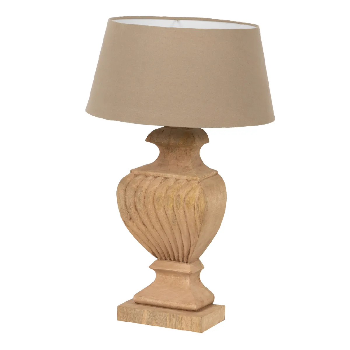 Lampe de table en bois avec abat-jour 51 x 51 x 81 cm