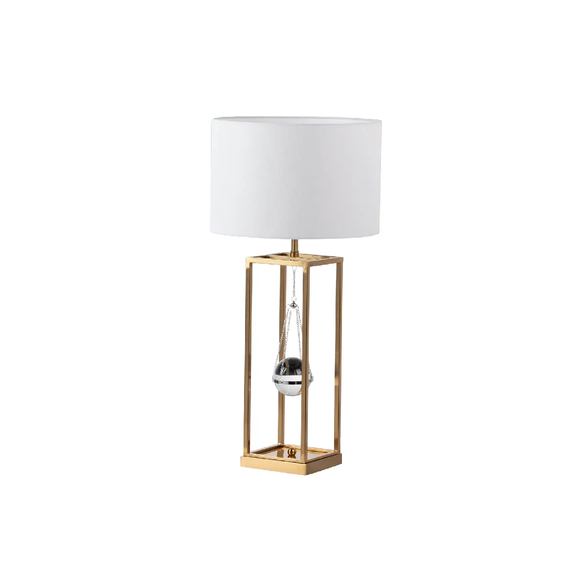 Lampe de table en métal et verre 40 x 40 x 80 cm