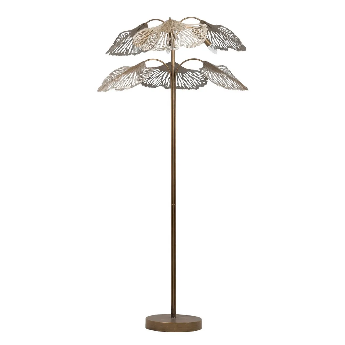 Lampadaire en métal doré 88 x 88 x 166 cm