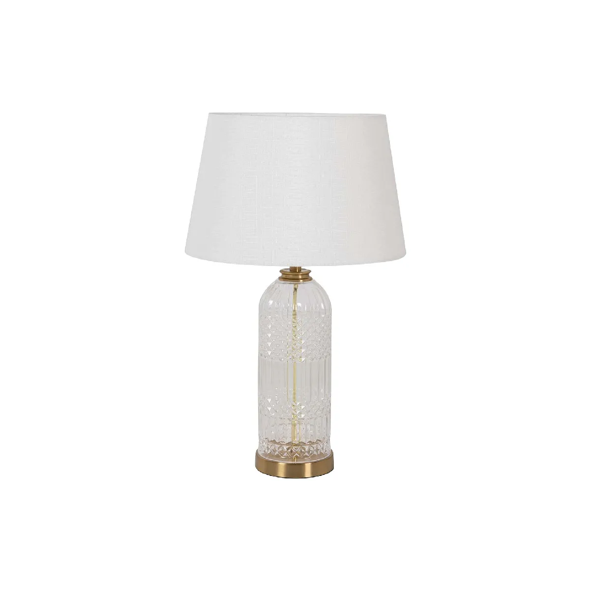 Lampe de table en métal et cristal 38 x 38 x 62 cm