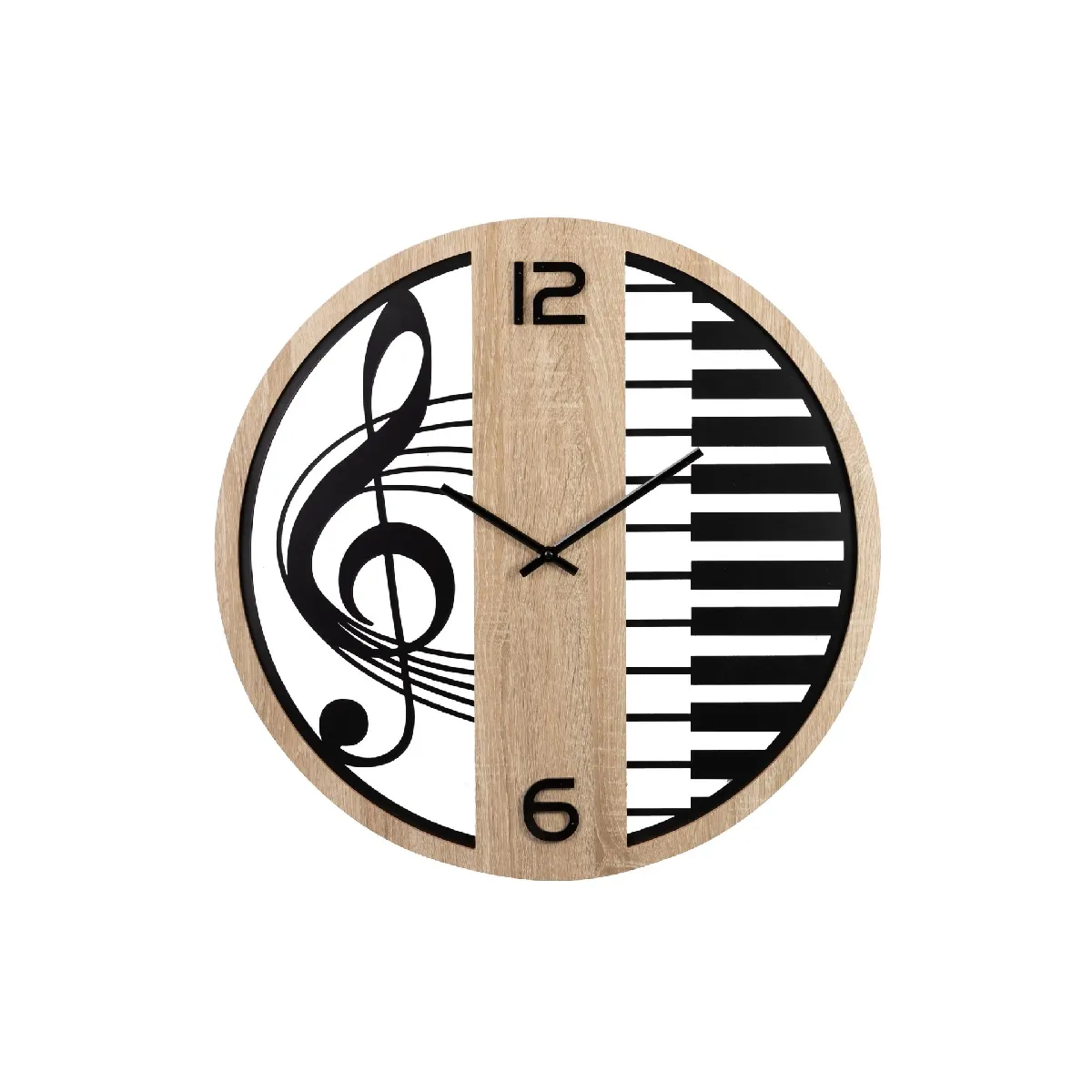 Horloge murale en métal et MDF 60 x 5 x 60 cm