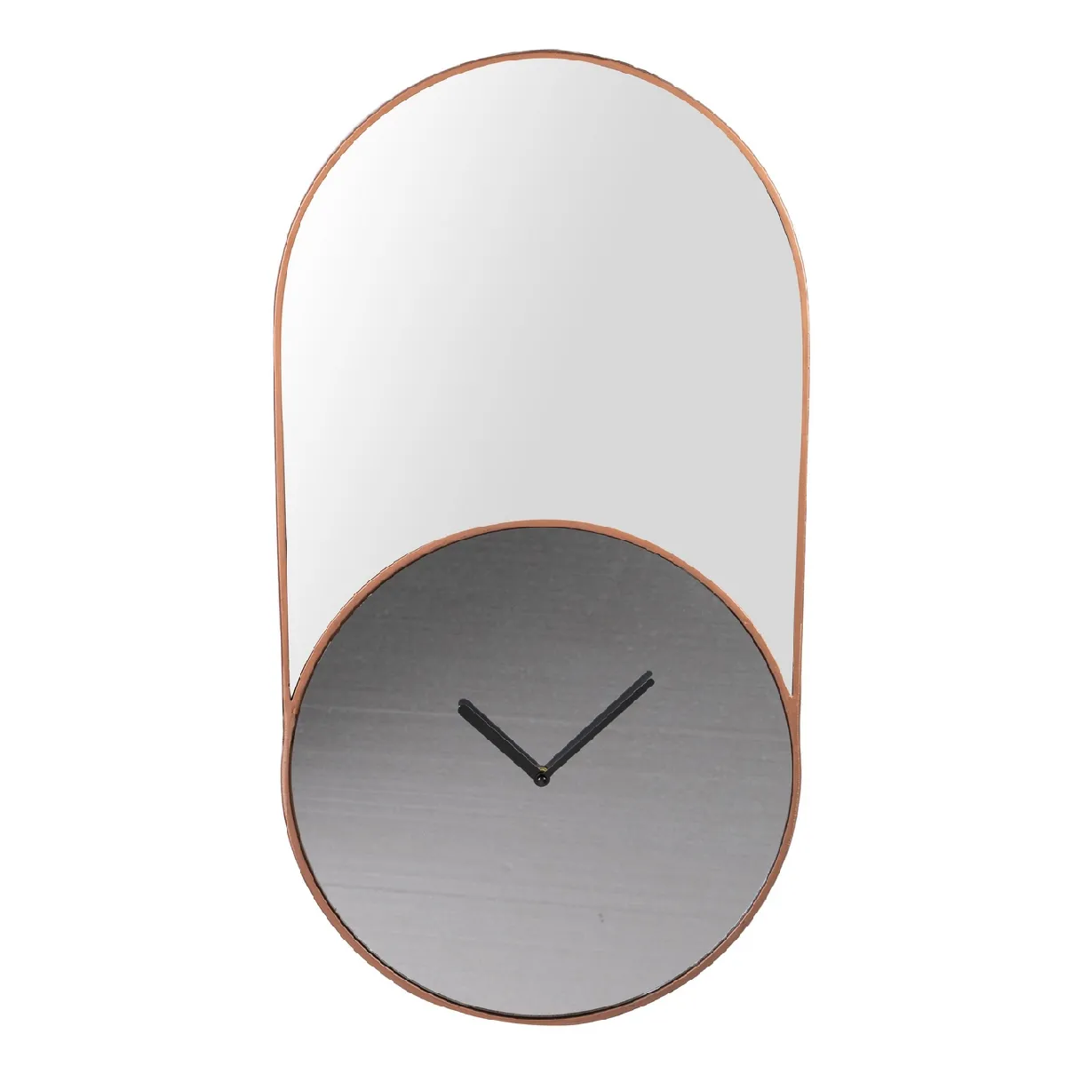 Horloge murale miroir en métal 40 x 3 x 75 cm