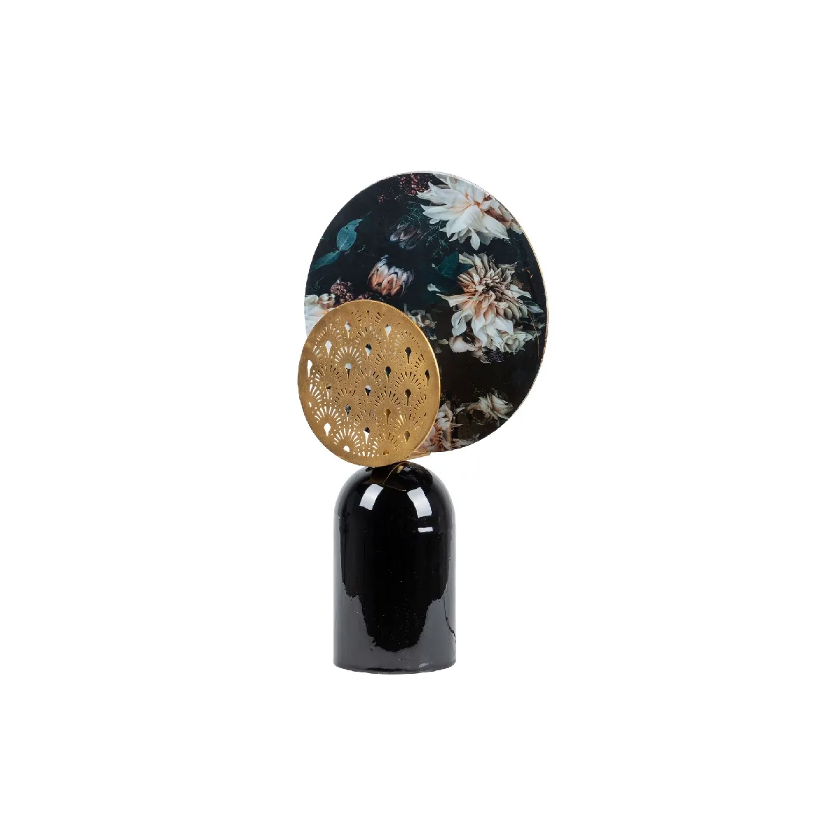 Lampe de table en métal noir et doré 36 x 14 x 61 cm