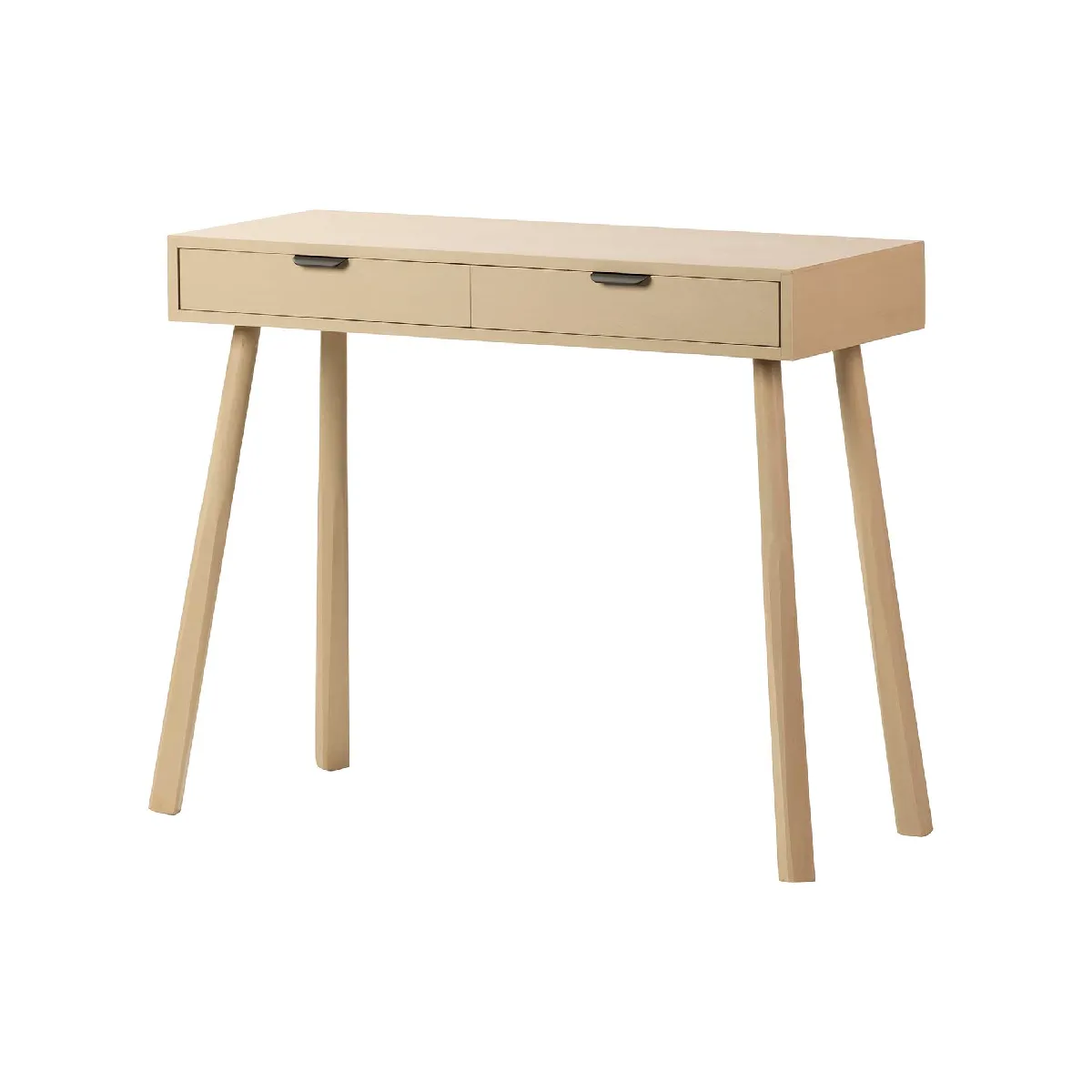 Console en MDF pin brun noir - 90 x 35 x 75 cm