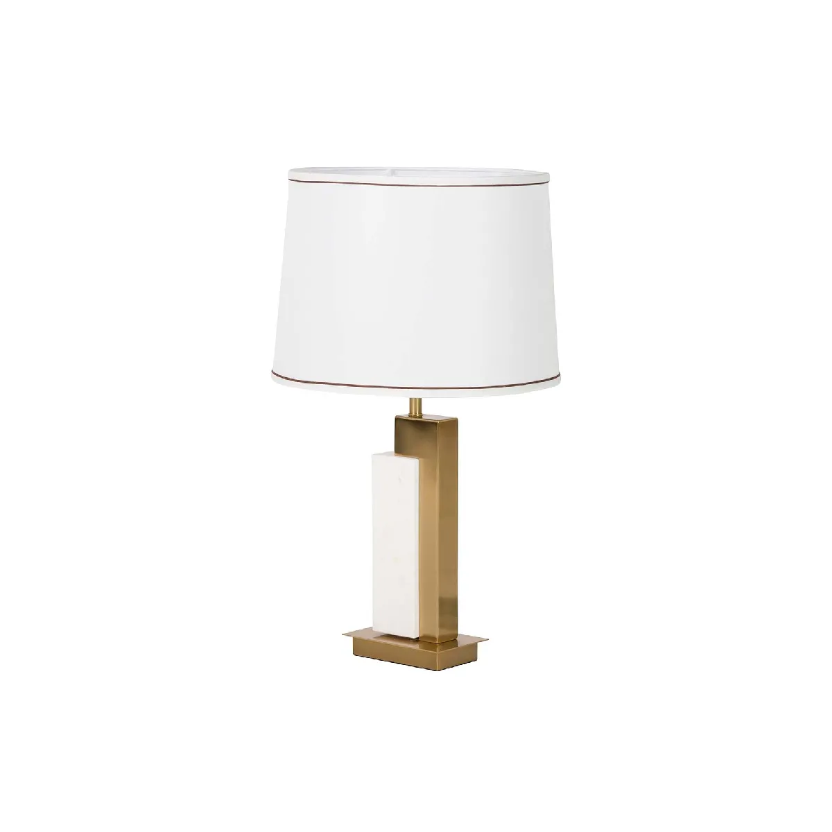 Lampe de table en métal effet marbre 36 x 36 x 62 cm