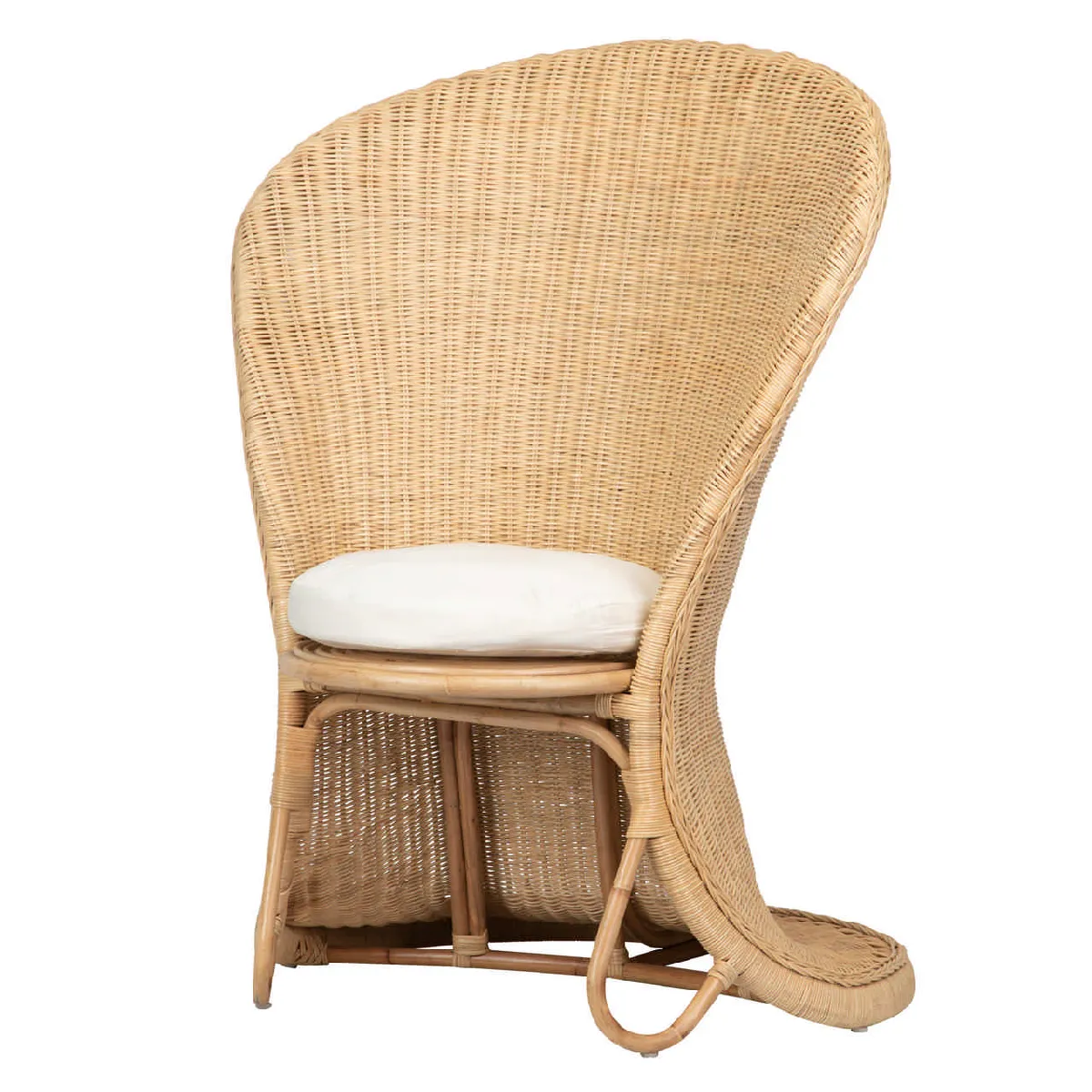 Fauteuil en rotin naturel - 96 x 95 x 140 cm