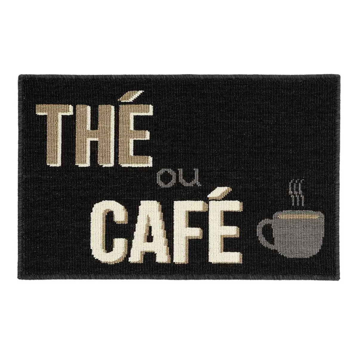 Tapis De Cuisine "breakfast" 50x80cm Noir