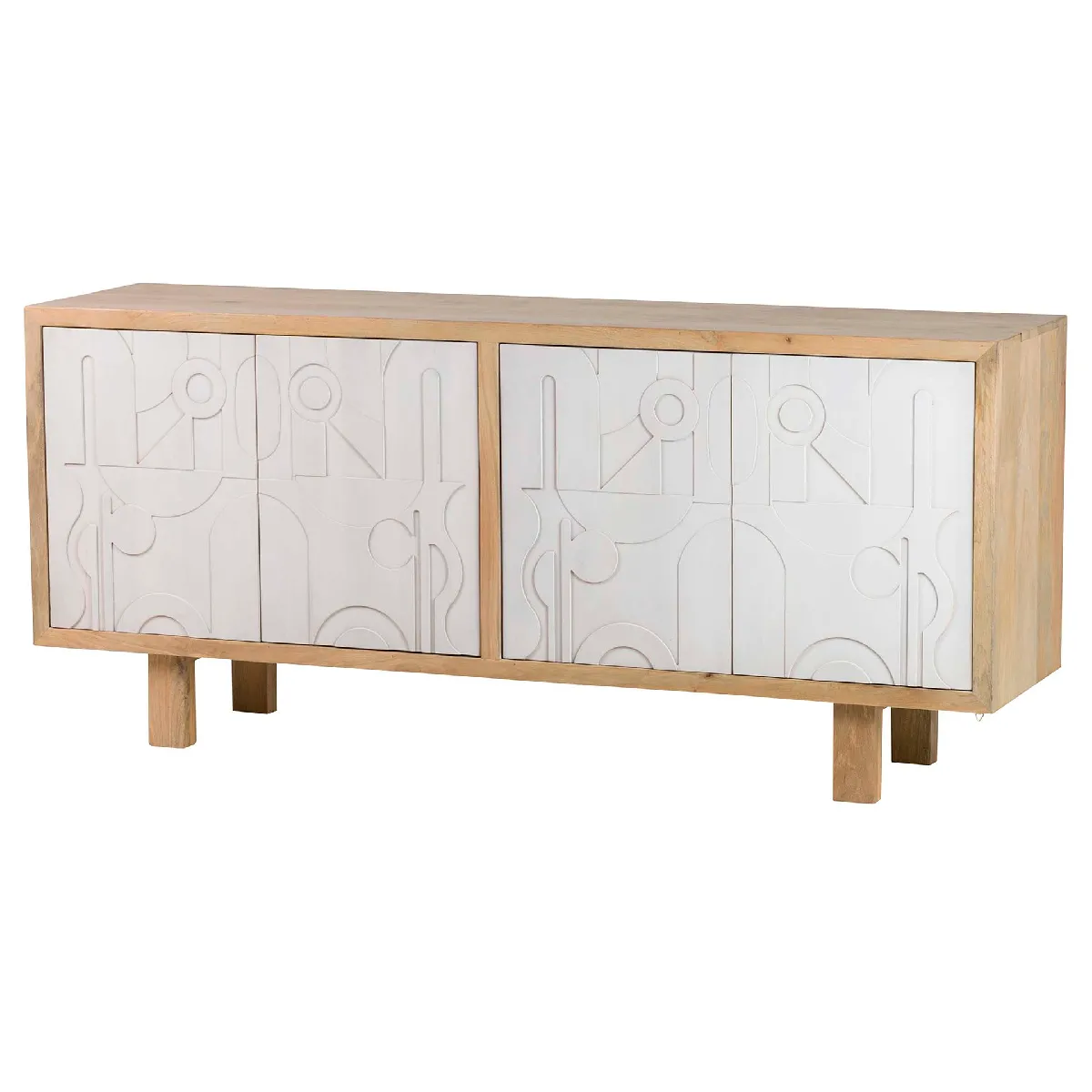 Buffet Janto en bois de manguier brun - 180 x 45 x 80 cm