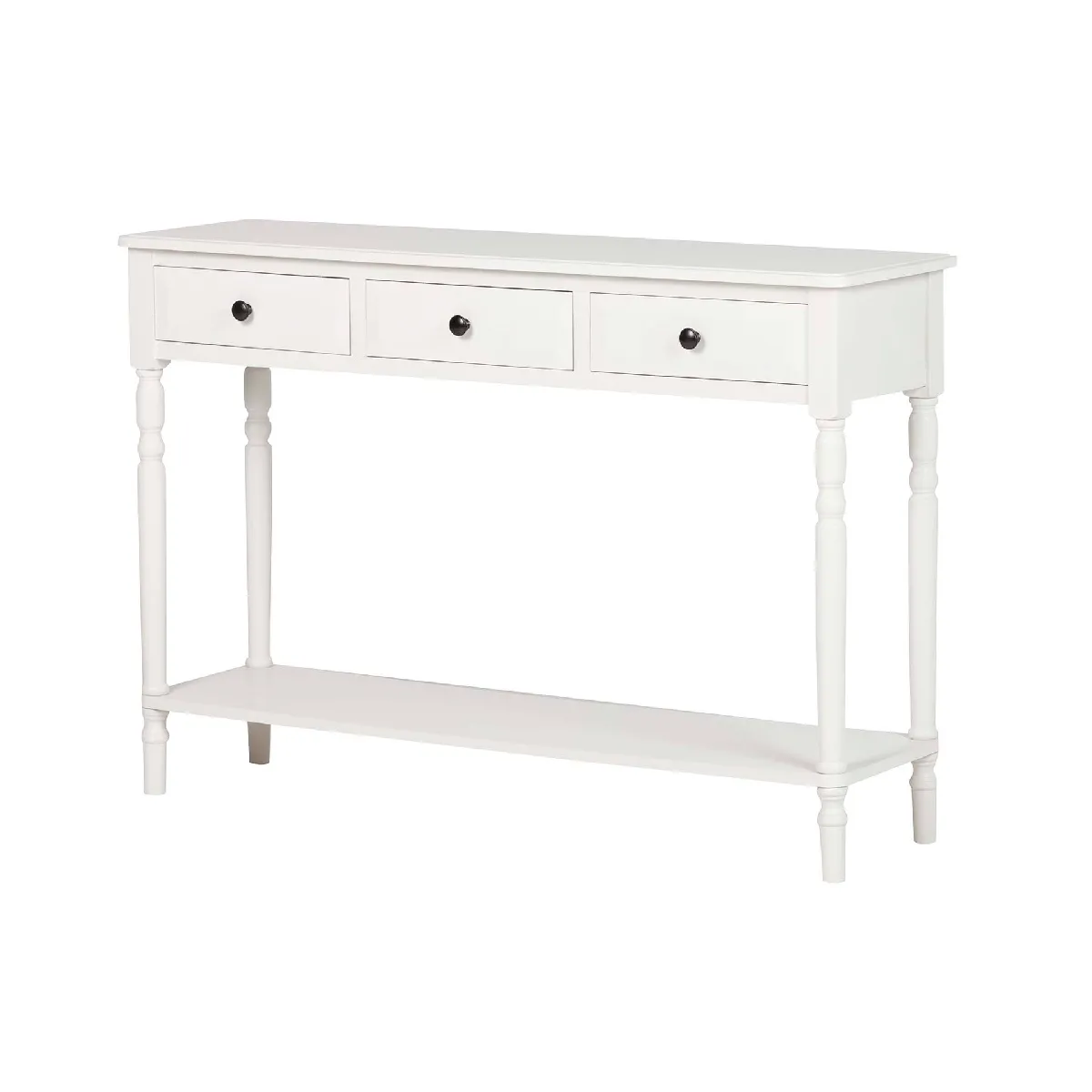 Console en MDF de pin blanc - 110 x 32 x 75 cm