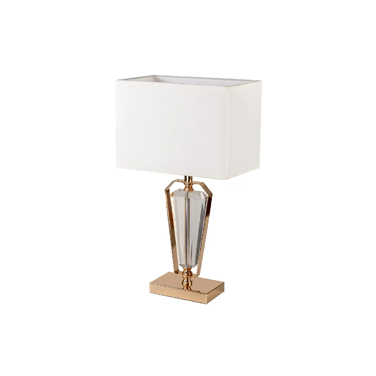 Lampe de table en métal et verre 40 x 40 x 50 cm
