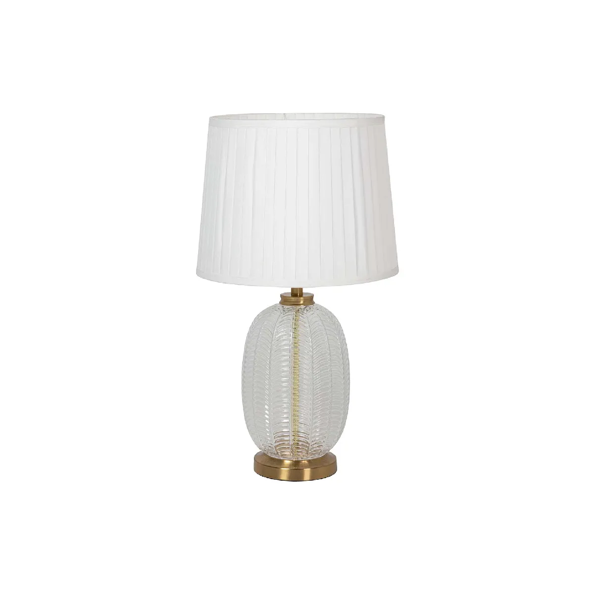 Lampe de table en métal et verre 33 x 33 x 58 cm