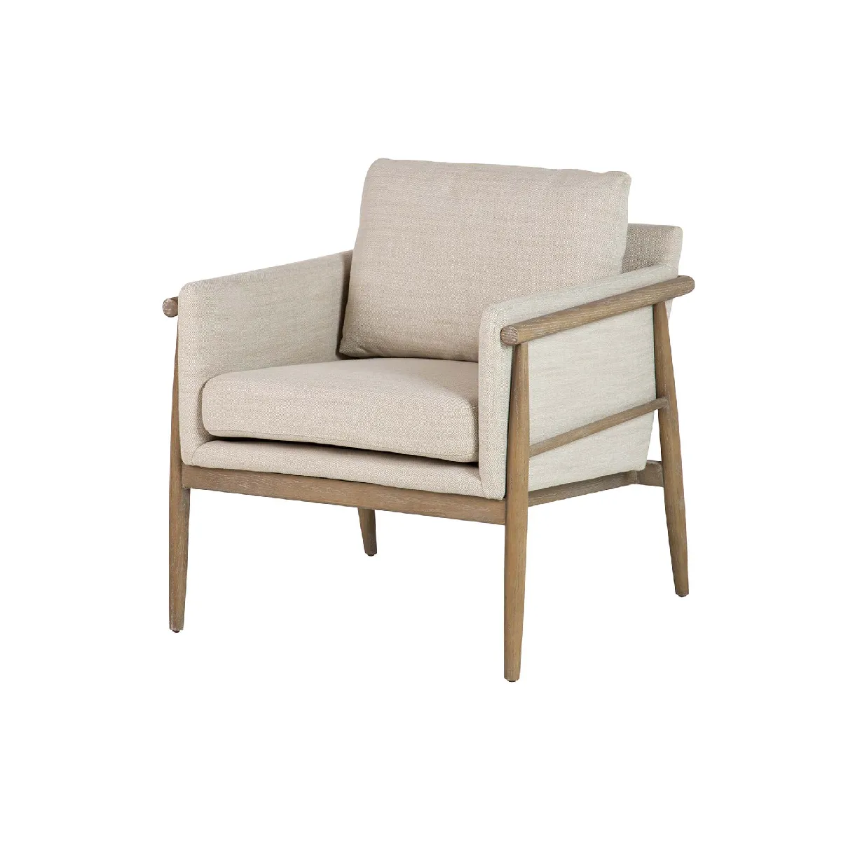 Fauteuil en frêne beige - 77 x 74 x 72 cm