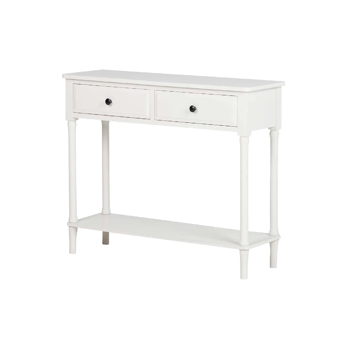 Console en MDF de pin blanc - 90 x 30 x 75 cm