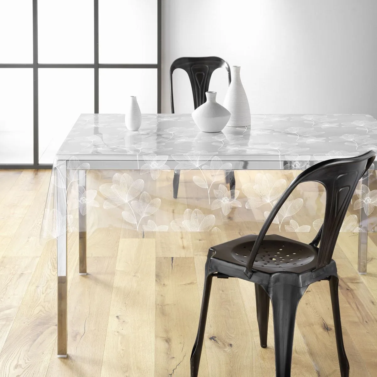 Nappe Toile Cirée "danela" 140x240cm Blanc