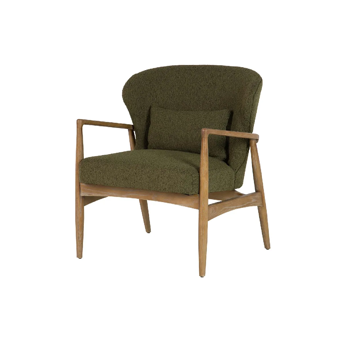 Fauteuil en bois vert frais - 71 x 73 x 74 cm