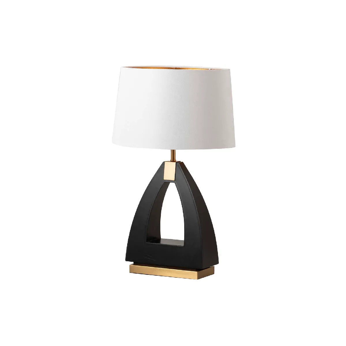 Lampe de table en MDF noir et métal 40 x 40 x 67 cm