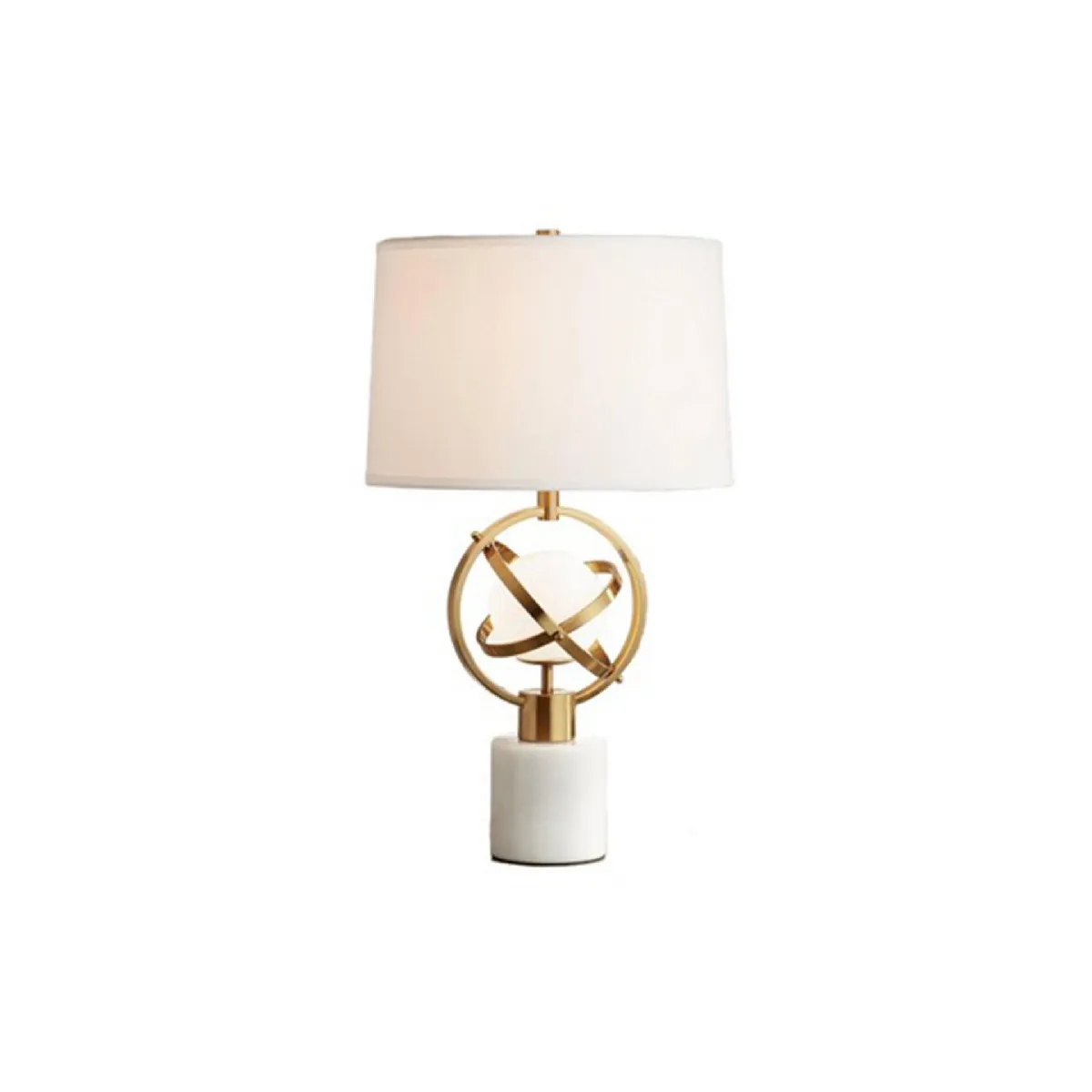 Lampe de table en métal effet marbre doré 40 x 40 x 70 cm