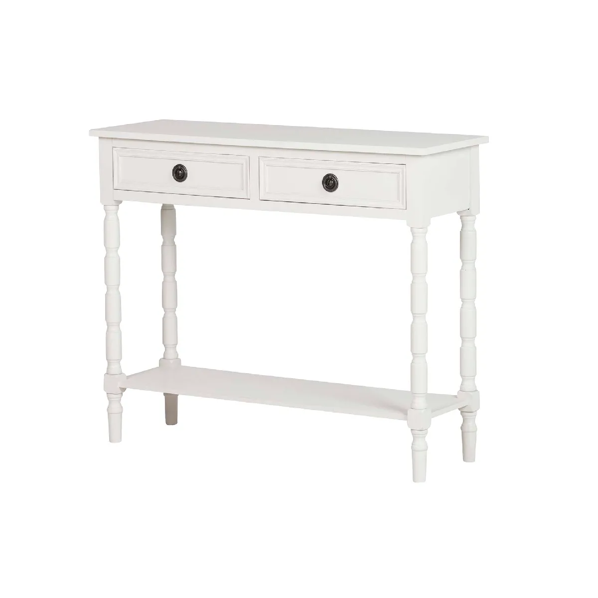 Console en MDF de pin blanc - 90 x 30 x 75 cm