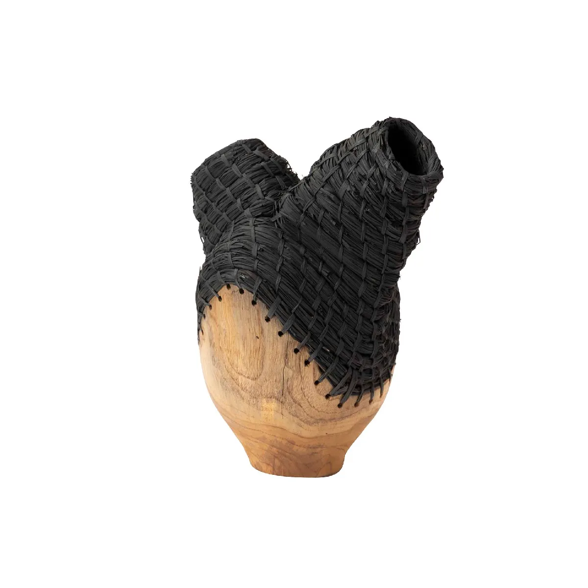 Bol en fibres de bois naturel 20 x 17 x 33 cm