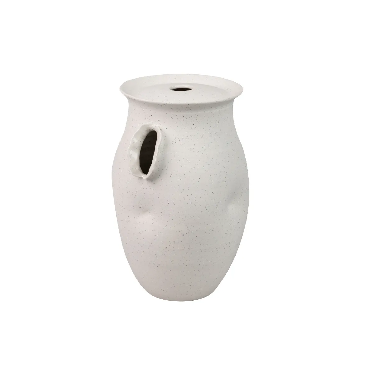 Vase en céramique beige Izmir 20 x 20 x 33 cm