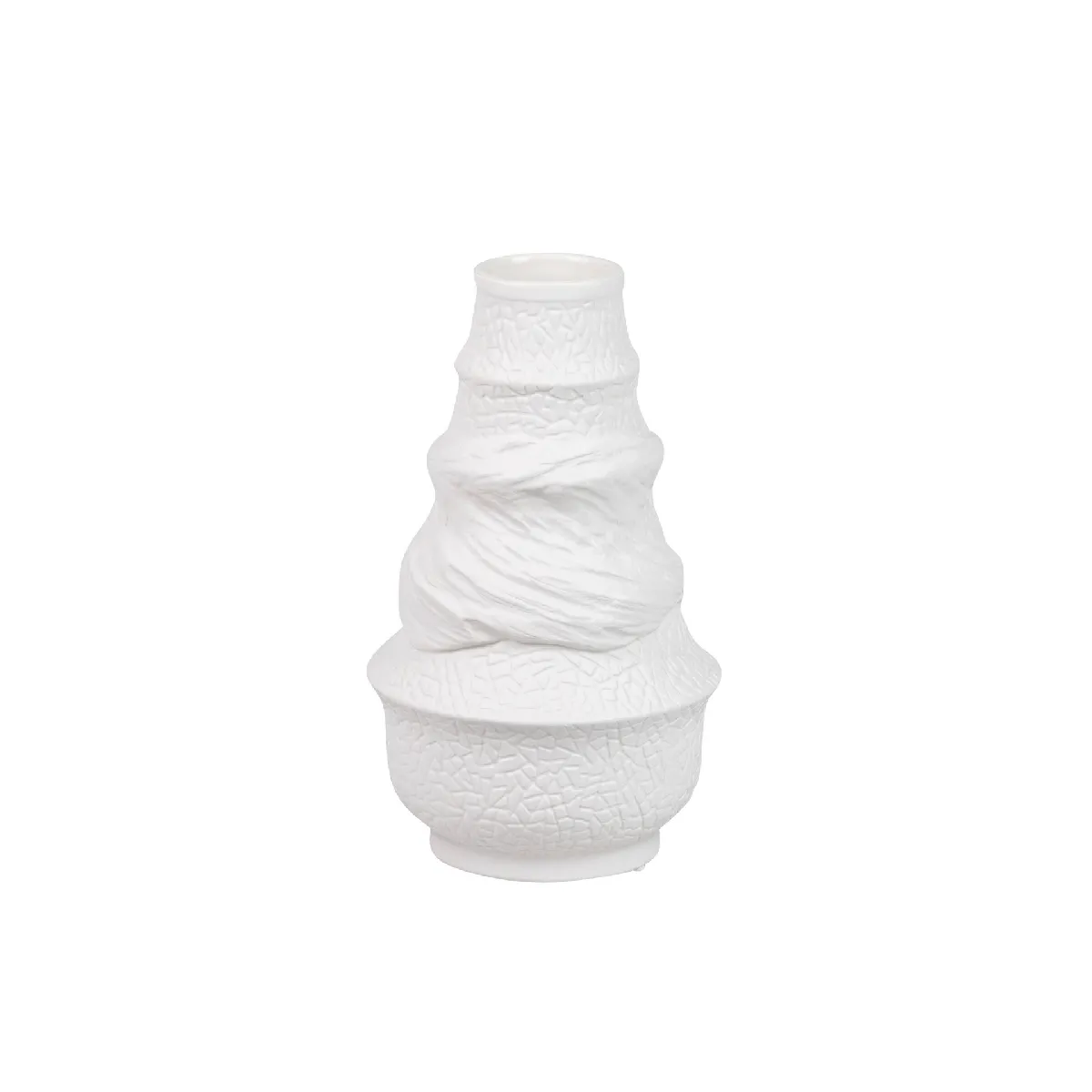 Vase en céramique blanche Ithaca 35 x 14 x 39 cm