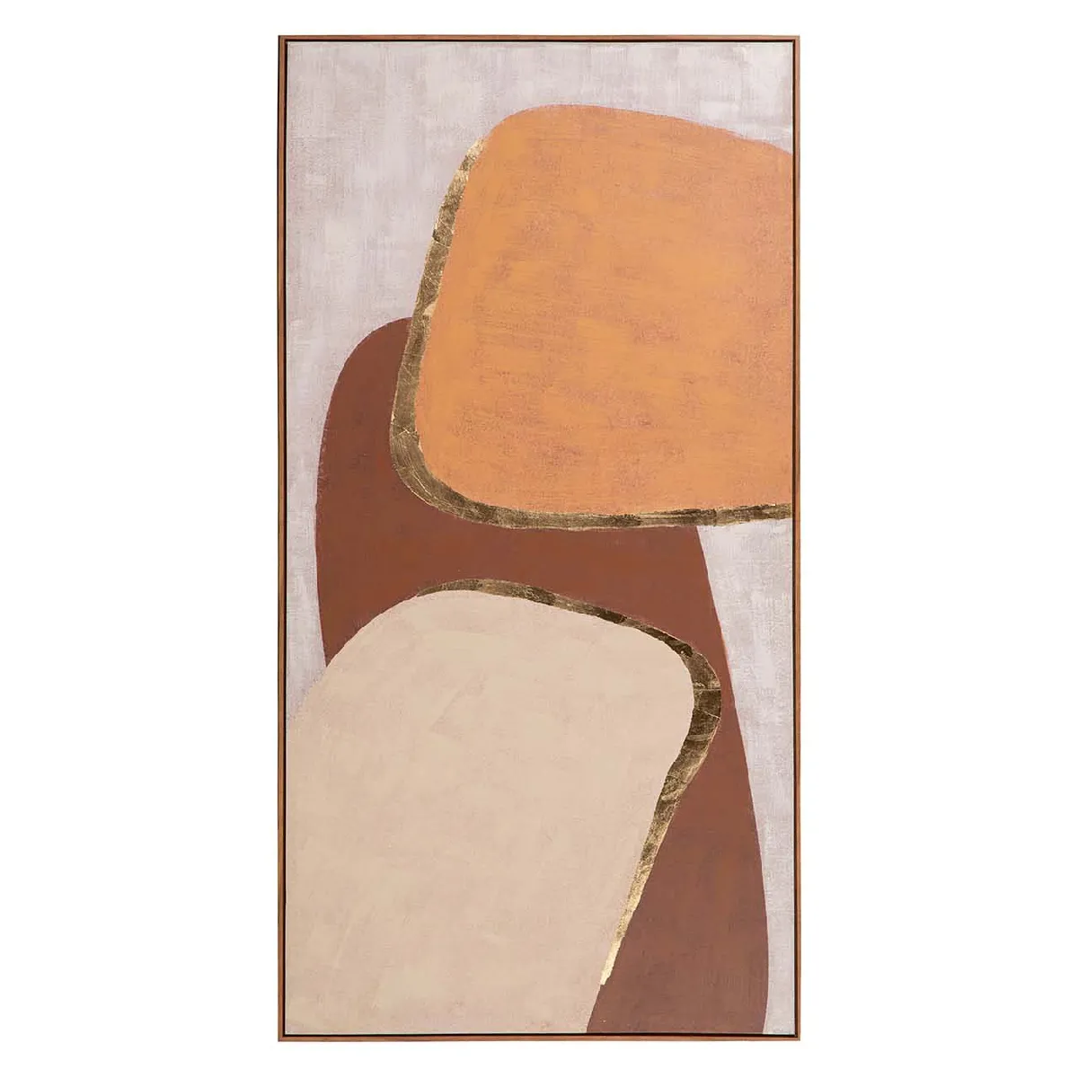 Peinture abstraite, 80 % de feuille peinte à la main 90 x 4 x 180 cm