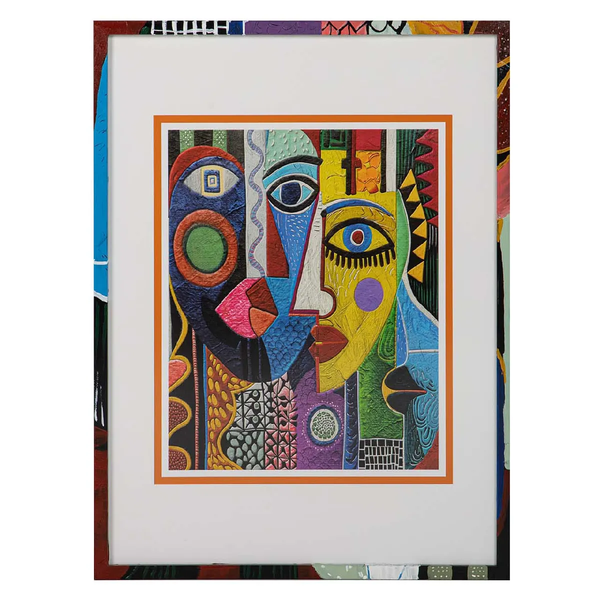 Tableau Echos de Picasso avec cadre 60 x 4 x 80 cm