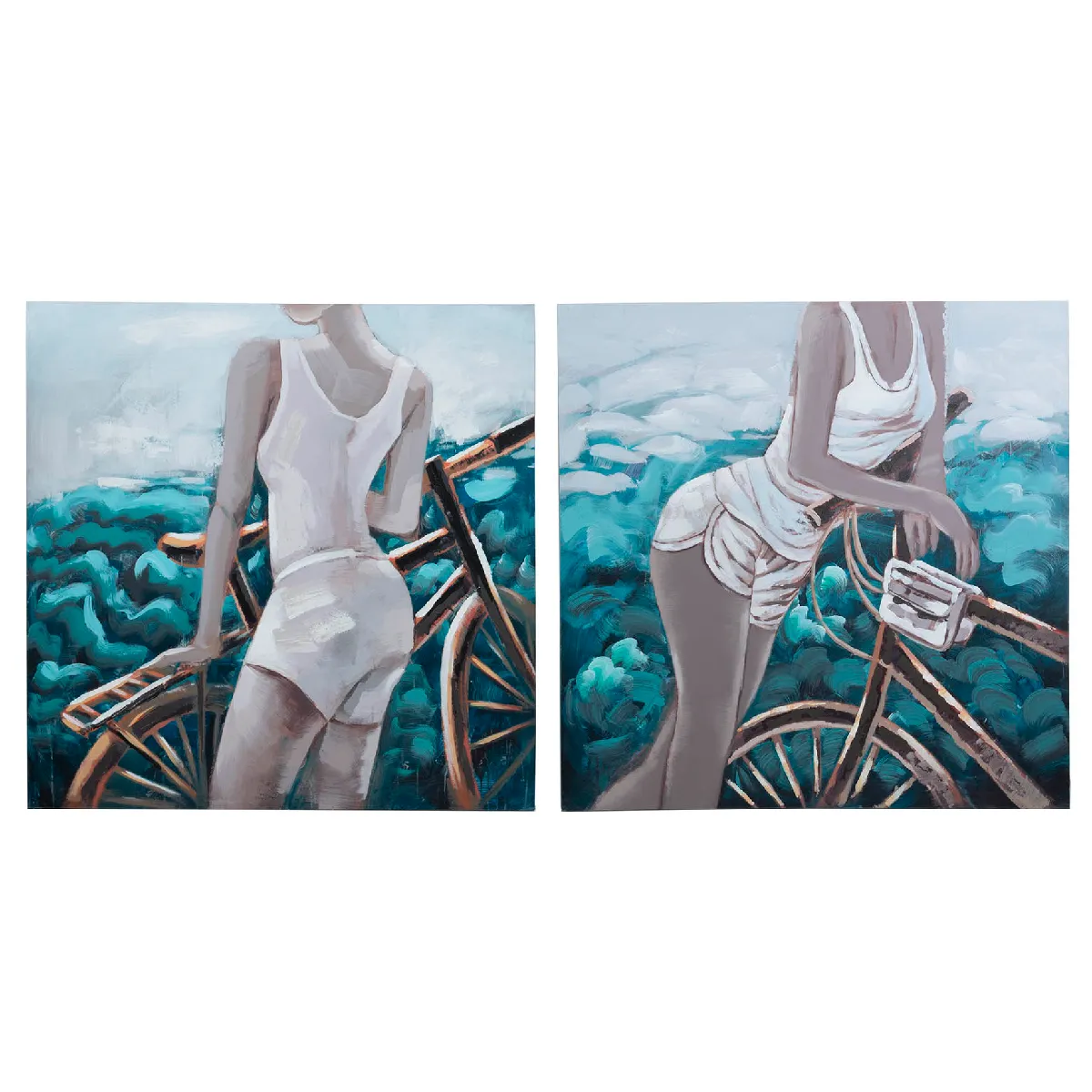 Ensemble de 2 toiles 100 x 3 x 100 cm