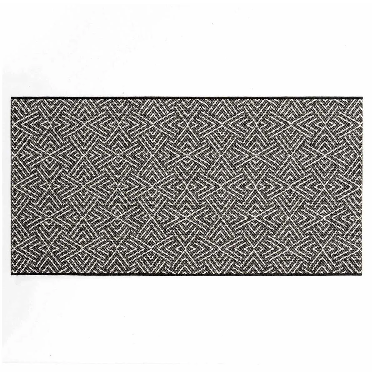 Tapis Tissé Déco "aztek" 80x150cm Noir