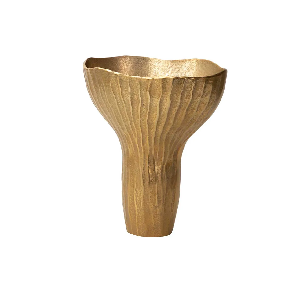 Vase en aluminium doré 27 x 22 x 30 cm