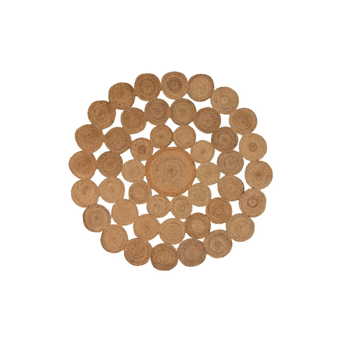 Tapis en jute marron 200 x 200 cm