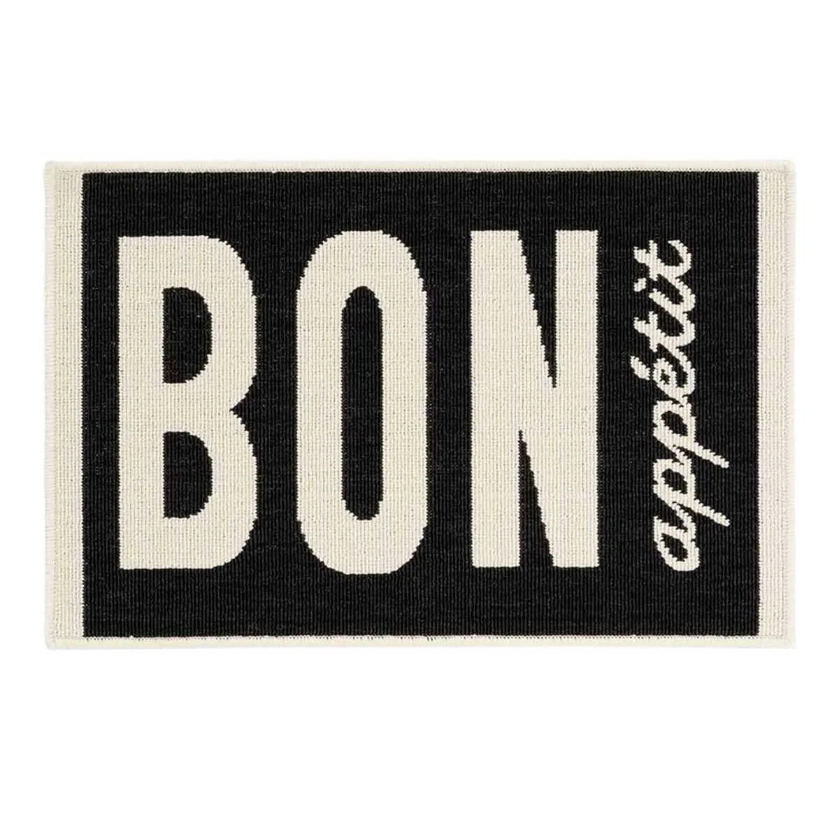 Tapis De Cuisine "appetito" 50x80cm Noir