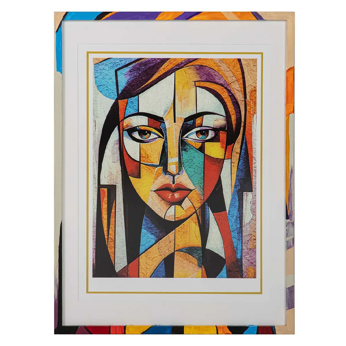 Tableau Echos de Picasso avec cadre 60 x 4 x 80 cm