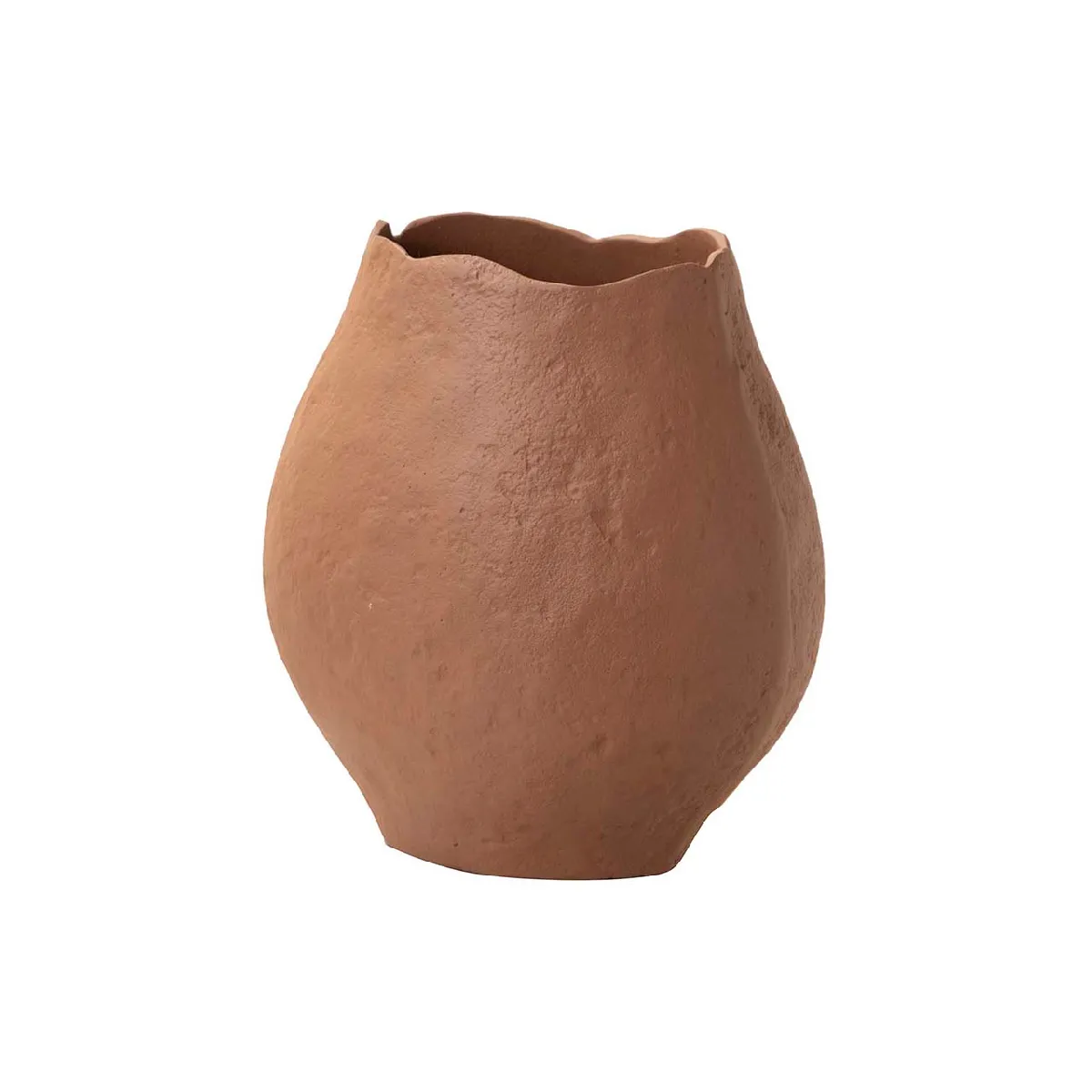 Vase en aluminium orange 27 x 19 x 27 cm