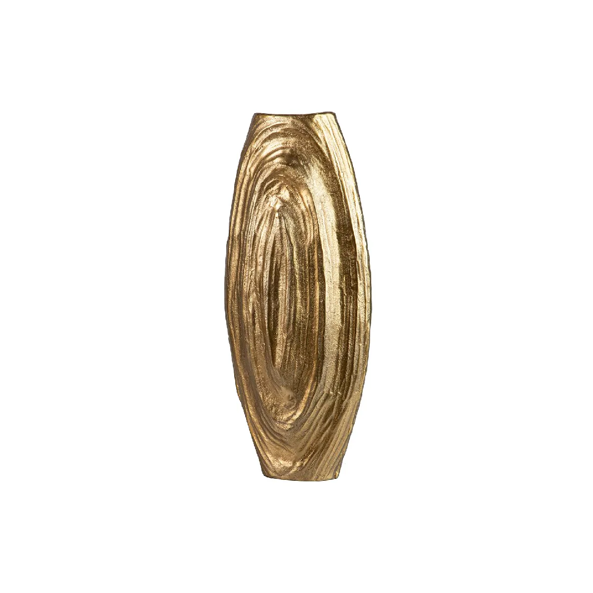 Vase en aluminium doré 21 x 12 x 47 cm
