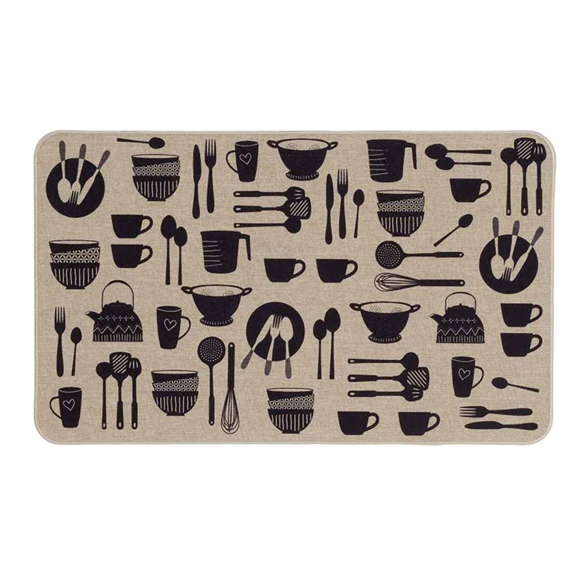 Tapis Multi-usage Tissé "kitchen" 45x75cm Naturel