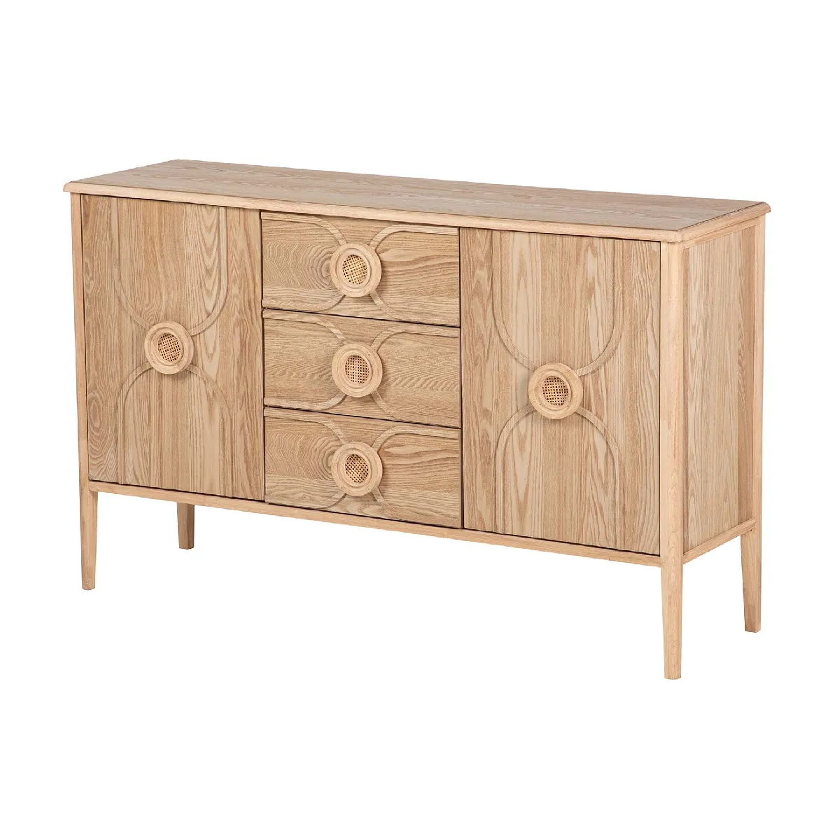Buffet en MDF marron - 130 x 38 x 80 cm