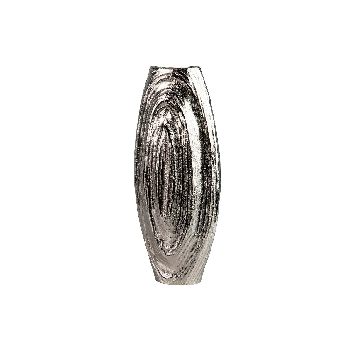 Vase en aluminium argenté 21 x 12 x 47 cm