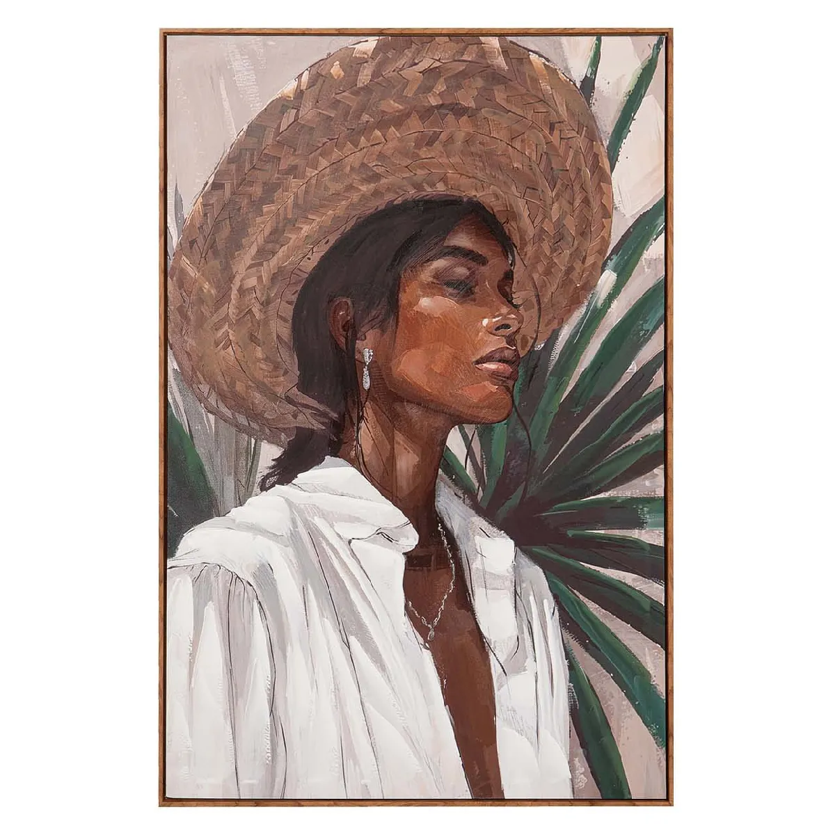 Femme peignant à 80 % à la main 80 x 4 x 120 cm