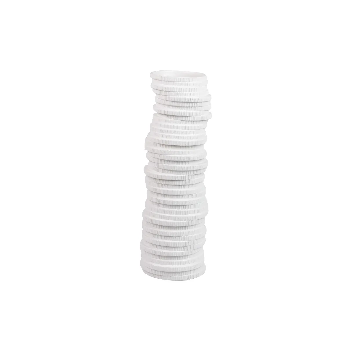 Vase en céramique blanche de Skopelos 15 x 15 x 48 cm