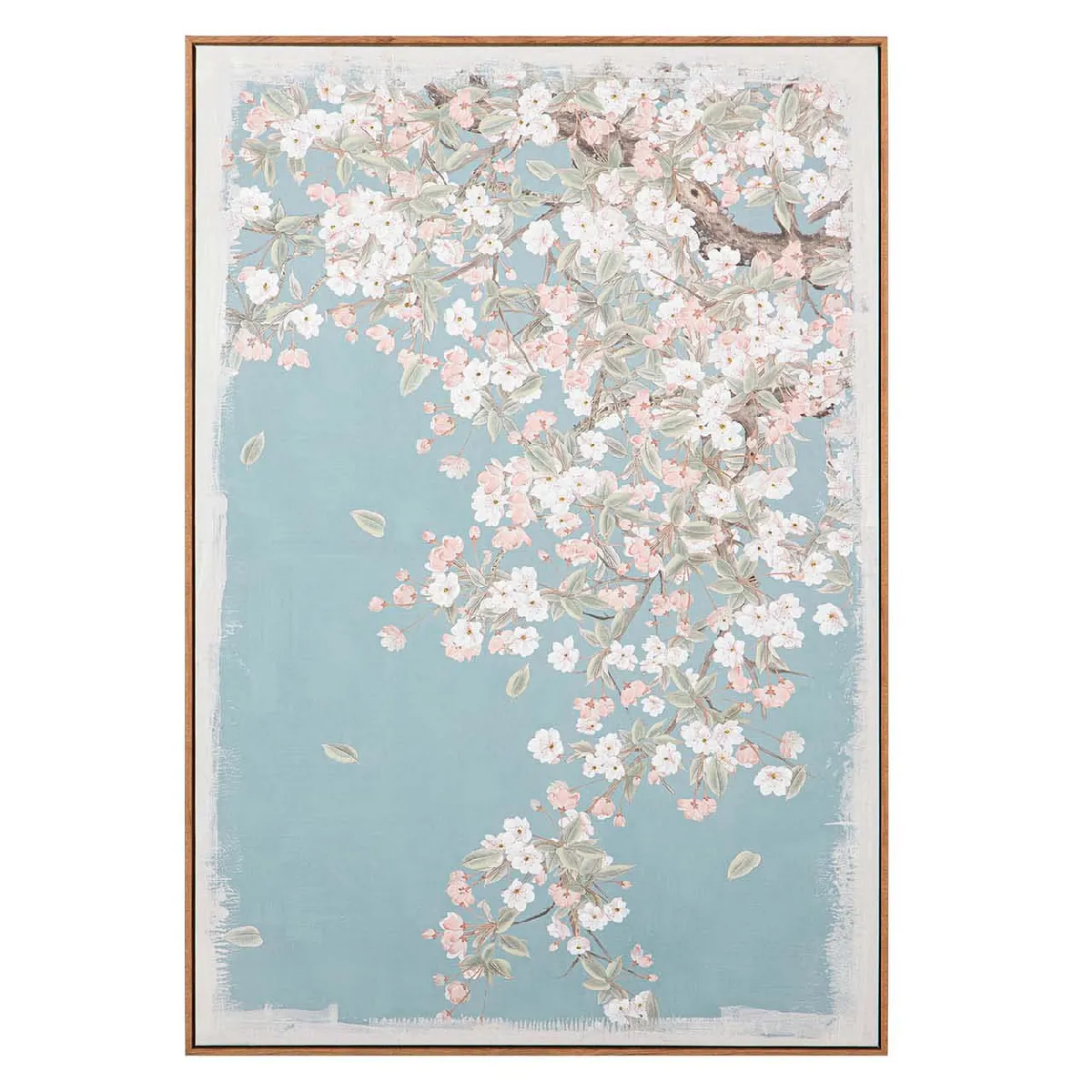Tableau représentant un amandier, peint à 80 % à la main 80 x 4 x 120 cm