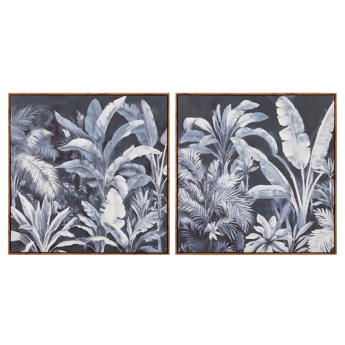 Ensemble de 2 tableaux d'arbres, peints à 80 % à la main 80 x 4 x 80 cm