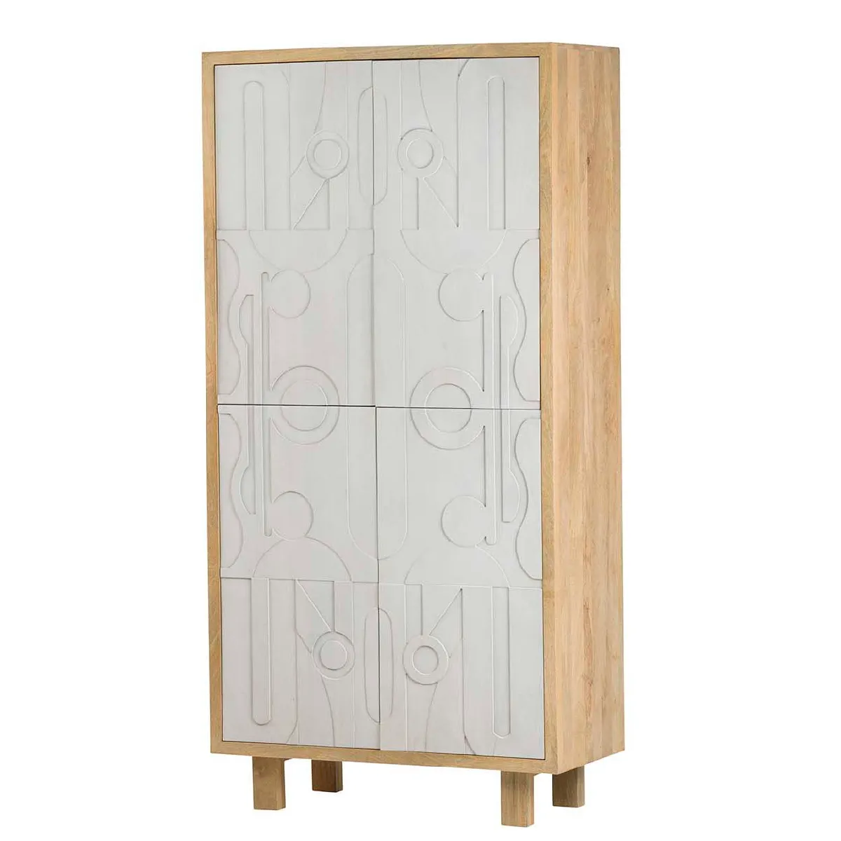 Armoire en bois de manguier brun - 100 x 45 x 200 cm